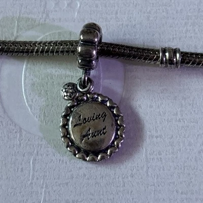 Authentic Pandora Charm, Loving Aunt Dangle #791277CZ - Image 1 of 4