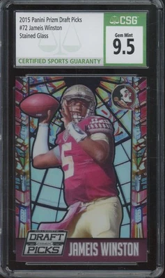 Prizm Draft Picks 2015 vitral Jameis Winston novato SSP gema como nueva CSG 9,5 Foto 1 de 2