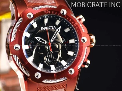 New Invicta Men's Star Wars Darth Vader 53mm LE Burgundy Chronograph SS Watch - Image 1 of 4