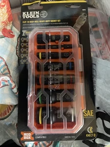 Klein Tools 65618 KNECT Flip-10 Juego de enchufes de impacto de alta resistencia SAE 8 piezas - NUEVO - Imagen 1 de 1