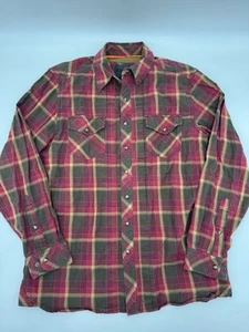5.11 Tactical Shirt Mens Medium Red Plaid Peak Long Sleeve Snap Button LN Euc - Picture 1 of 10