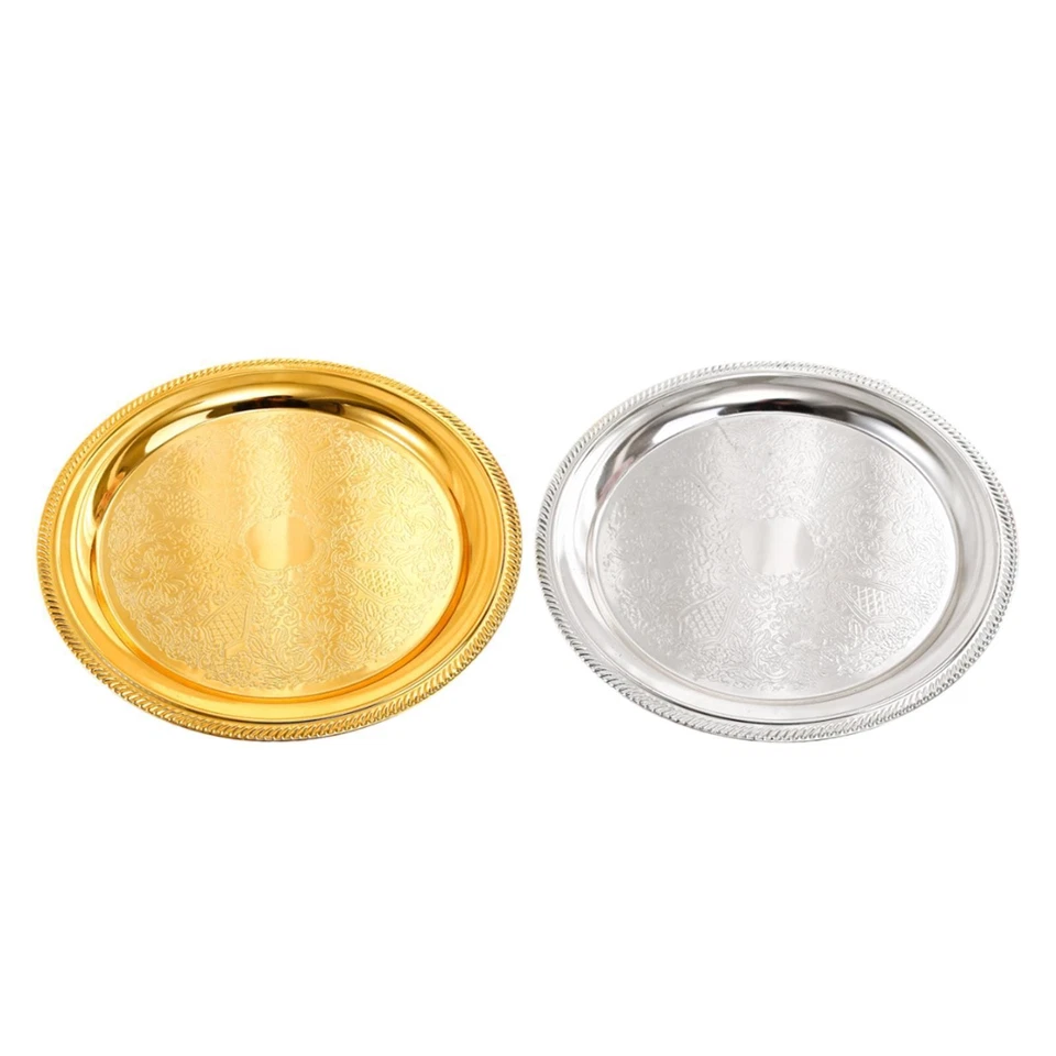 Serving Platter Aluminum Alloy Dessert Appetizer Plate Pastries Dessert Plate - Image 1 of 1