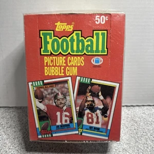 Sealed 1990 TOPPS FOOTBALL CARD WAX BOX (36 FACTORY SEALED PACKS! ) - Imagen 1 de 2