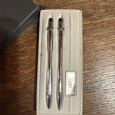 Juego de lápices retráctiles vintage CROSS Mobil Oil Corporation cromados torcidos EE. UU. Foto 1 de 4