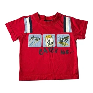 Faded Glory Y2K Vintage Kinder rot Grasshopper Shirt Größe 12 Monate - Bild 1 von 4