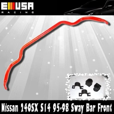FOR Nissan 240SX S14 ANTI ROLL SWAY STABILIZER BAR 95-98 Front 30MM NEW RED - Image 1 of 4