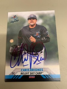 Chris Briones Signed 2022 Card Beloit Sky Carp Team Card IP Auto