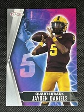 2021 Sage Hit Football JAYDEN DANIELS RC #23 SILVER PARALLEL NIL ROOKIE CARD