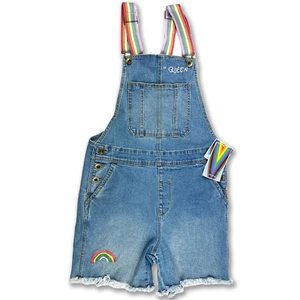 Denim Shortall, lavado ligero, orgullo, bordado, marca #takepride, talla XXL nuevo - Imagen 1 de 7