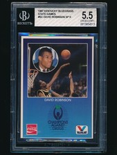 1987 Kentucky Bluegrass State Games rc #SC David Robinson SP K BGS 5.5 1st card