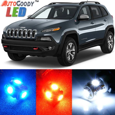 14 x Premium Xenon White LED Lights Interior Package Upgrade for Jeep Cherokee - Imagem 1 de 4