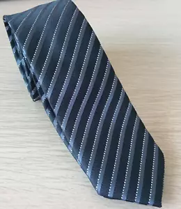 Mens Luxury Grey Pin Stripe Essential Plain Tie Solid Woven Party Tie X 43 UK - Picture 1 of 3