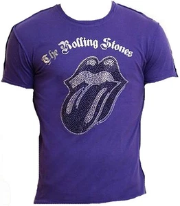 Amplified Rolling Stones Rhinestone Tongue Skirt Star VINTAGE T-SHIRT - Picture 1 of 1