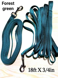 COPPIA di LONG LINE 18 piedi. 2 X REDINI LUNGHE 5,48m Colori. Ausilio per addestramento web larghezza 19 mm - Foto 1 di 61