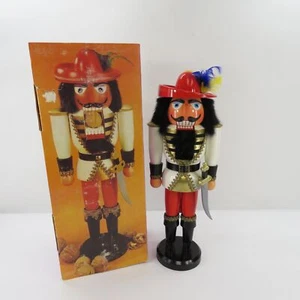 Vintage Lohmuspan 16" Wooden Nutcracker Cossack Soldier Made in GDR - Picture 1 of 11
