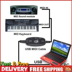 Cavo USB a MIDI convertitore USB IN-OUT MIDI adattatore cavo adattatore cavo adattatore - Foto 1 di 7