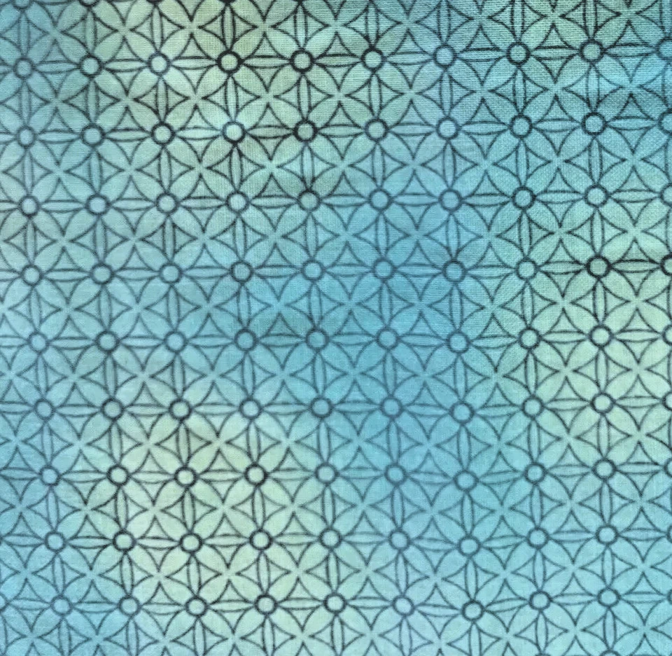 Hoffman , All a flutter, aqua, BTY - Image 1 of 1