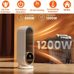 Space Heater for Room Indoor Use 1200W Fast PTC Ceramic Instant Heating - Picture 1 of 14