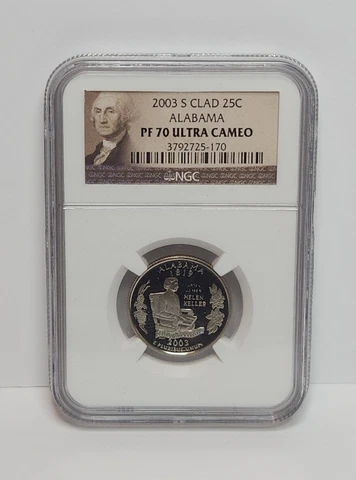 2003-S ALABAMA State Quarter Clad NGC PF 70 ULTRA CAMEO Cover