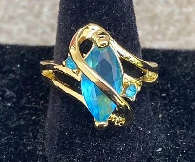 Joyería Anillo Mujer Corte MARQUIS Relleno de Oro Talla 7 Foto 1 de 3