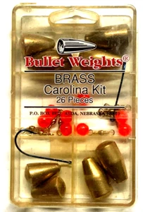 Kit Bullet Weights 26 piezas latón Carolina - Imagen 1 de 15