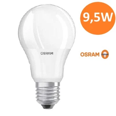 LAMPADINE LED OSRAM 9,5 Watt  E27 LAMPADA BULBO A 60 GOCCIA  LUCE BIANCA FREDDA - Immagine 1 di 2