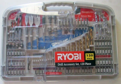 Conjunto de acessórios de broca Ryobi 120 peças - Imagem 1 de 4