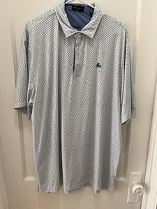 Byron Nelson Mens Polo Shirt Size Large L Golf Short Sleeve Stretch Geometric - Picture 1 of 5