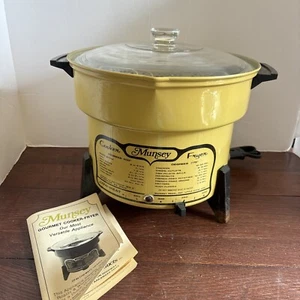 Friggitrice vintage Munsey a cottura lenta - giallo pallido - modello CF65 - Foto 1 di 15