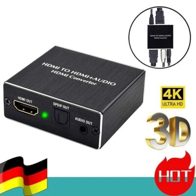 4K x2K HDMI to HDMI Stereo Audio Extractor Converter HDMI Audio Splitter Adapter - Bild 1 von 4