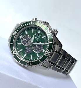 Brand New! Citizen Marine Diver Watch Eco-Drive CA0820-50X Green Dial - Picture 1 of 7