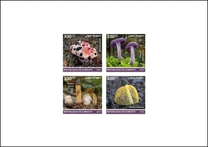 DJIBOUTI 2025 DELUXE PROOF - MUSHROOMS MUSHROOM CHAMPIGNONS PILZE FUNGHI FUNGI - Picture 1 of 1
