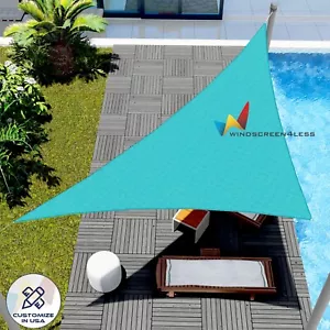 17-28ft Lake Blue Sun Shade Sail Outdoor Pool Patio Deck Canopy Awning Anti-UV - Picture 1 of 12
