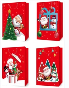 12pcs Christmas Gift Bags 3D Holiday Party Strong Bag XL 16x12x5.2 inch - Picture 1 of 1