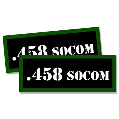 458 SOCOM Ammo Can Labels AR-15 Receiver Ammunition Case stickers decals 2 pack - Image 1 of 2