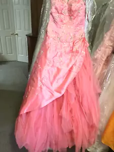Coqueteo por Maggie Sottero desfile quinceañera CORSÉ LACE UP vestido Flamingo 2 NUEVO - Imagen 1 de 4