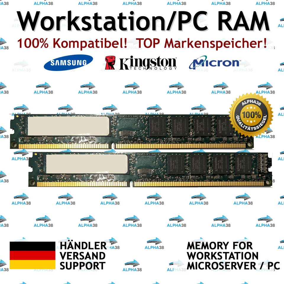 16 GB (2x 8 GB) UDIMM DDR3-1333 Compatible HP Business Bureau 280 G1 RAM Mémoire - Photo 1/1