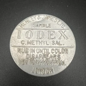 Vintage Iodex Ointment Sample Tin, Menley & James LTD. - Picture 1 of 4