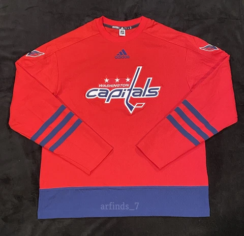 Adidas Washington Capitals Pullover Sweater Size M Embroidered Logo AeroReady Cover