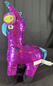 Redemption Plus Llama 14"" peluche rosa azul reversible lentejuela animal de peluche nuevo - Imagen 1 de 3