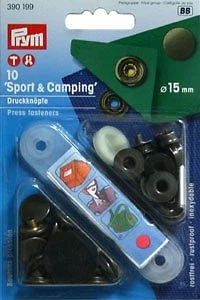 Prym Druckknöpfe Sport Camping Altmessing 15 Mm 390199