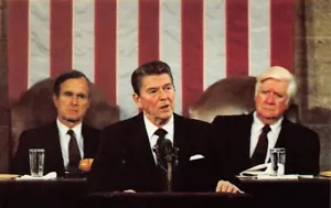 Mensaje del Presidente Reagan Bush O'Neill Sesión Conjunta del Congreso - Imagen 1 de 2