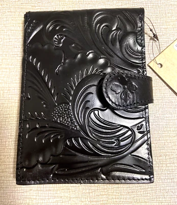 NWT Patricia Nash Passport Tooled Leather Organizer Case Black - Image 1 of 4