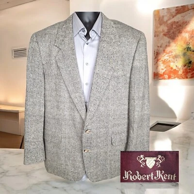 Chaqueta Blazer Robert Kent Para Hombre 46R Tostado Seda Sin Ventilación Foto 1 de 4