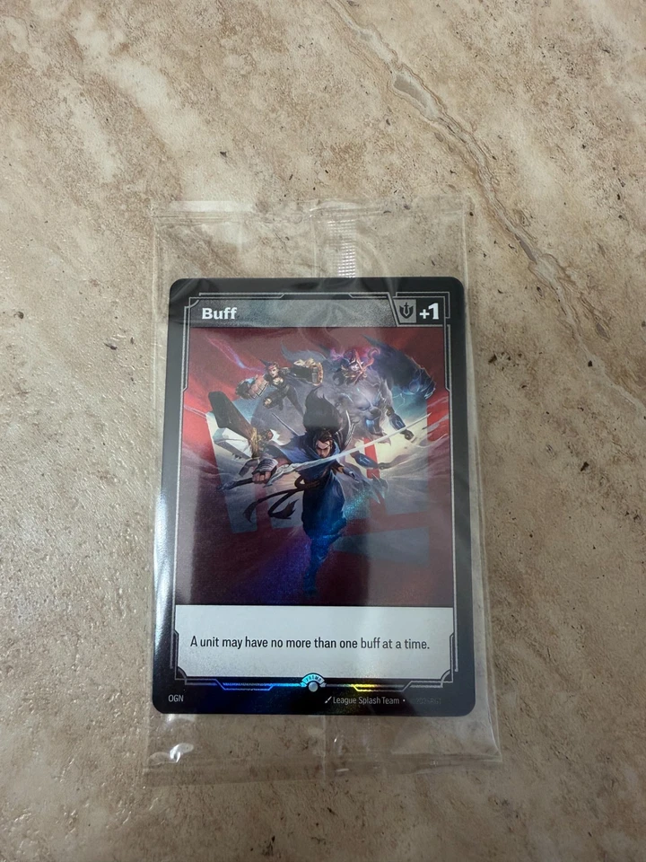 Riftbound Fist Bump Buff Double Sided Promo Card Sealed OGN Rare! - Image 1 of 1