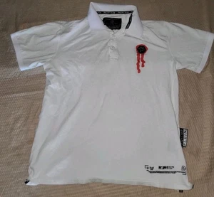 Camisa Polo Philipp Plein Grande Logo Emblema Blanca Talla XL - Imagen 1 de 10