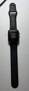 Apple Watch Series 3 GPS LTE 38mm Black With Silicone Band M/L Used - Picture 1 of 9