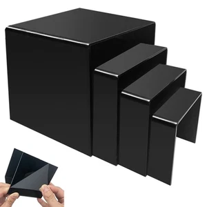 4er Set Acryl Display Riser, Schwarz Produkt Ständer, Schmuck Display Riser S... - Bild 1 von 9