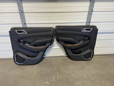 2015-2020 CHEVROLET TAHOE YUKON REAR  BLACK DOOR PANELS DRIVER & PASSENGER - Image 1 of 4