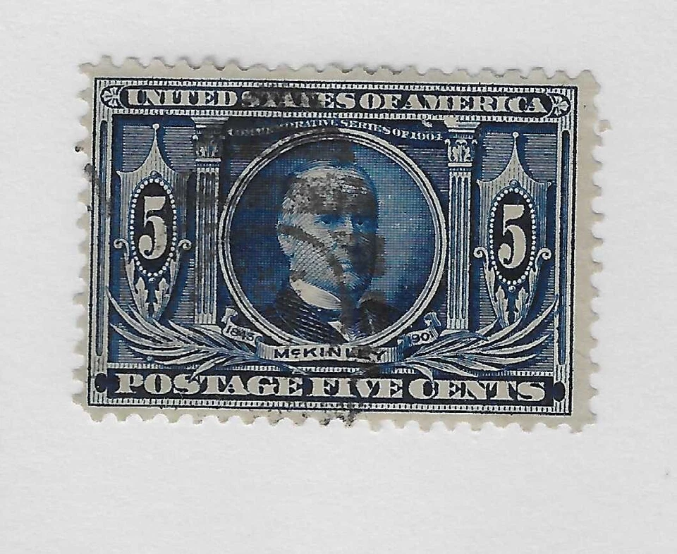 Scott # 326, 5 cents blue, Louisiana Purchase Expo, 1904, VF-XF - Image 1 of 1